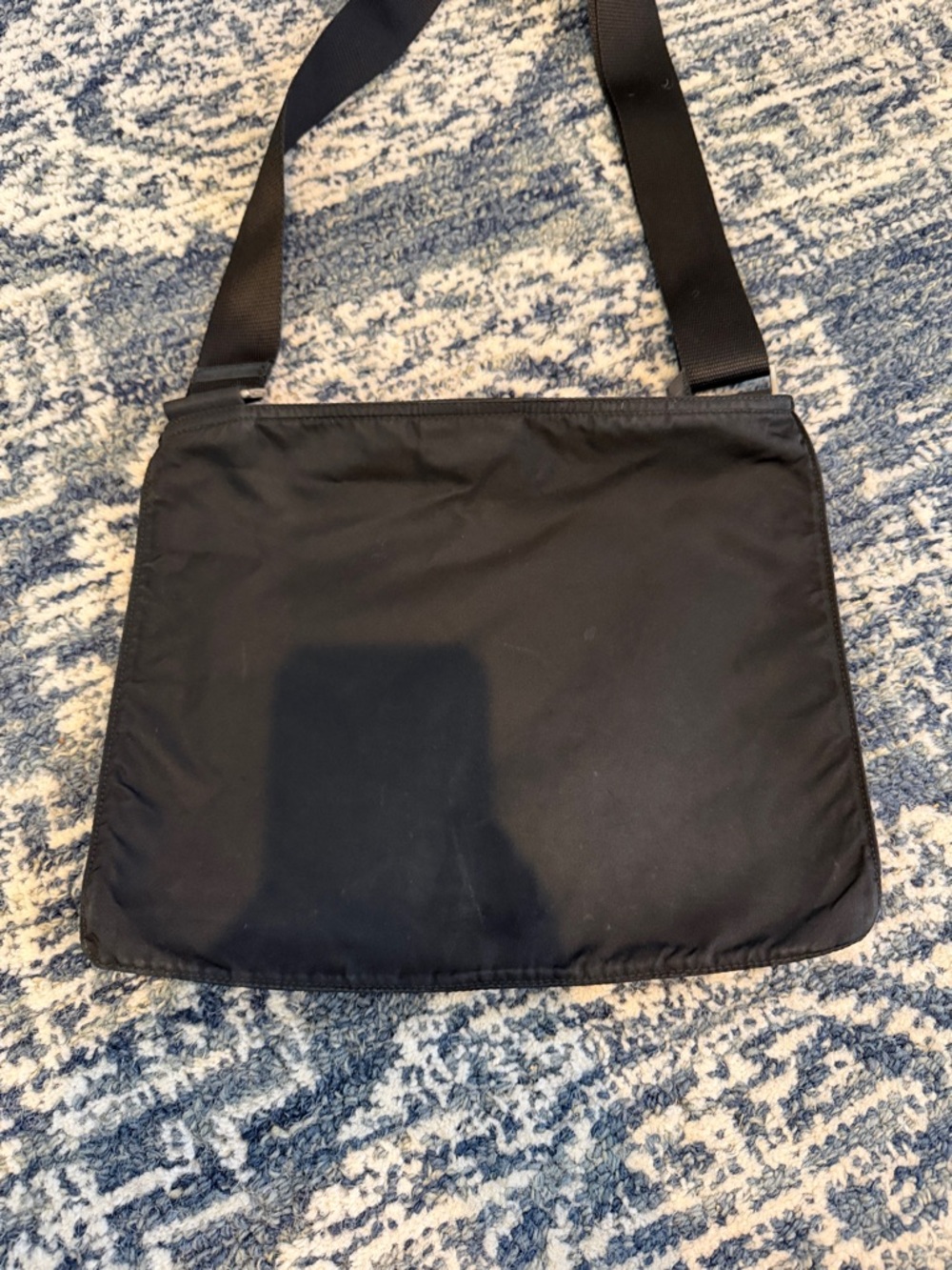 Prada Black Nylon Messenger Crossbody with Triangle Logo - Picture 7 of 9
